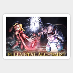 Fullmetal Alchemist Poster (Edward and Alphonse Only) (With Title) Sticker